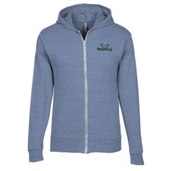 Lightweight Tri-Blend Full-Zip Hoodie - Embroidered