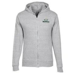 Lightweight Tri-Blend Full-Zip Hoodie - Embroidered