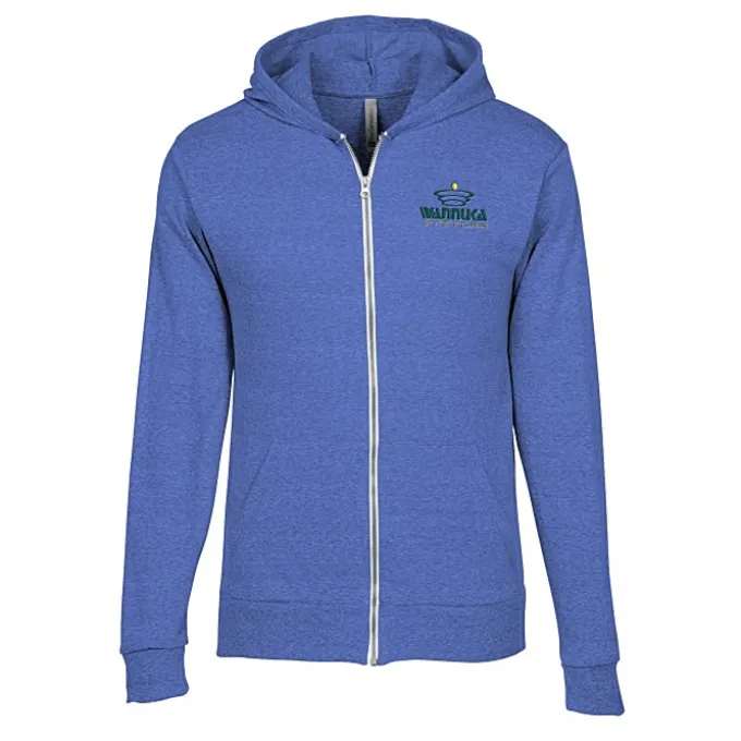 Lightweight Tri-Blend Full-Zip Hoodie - Embroidered