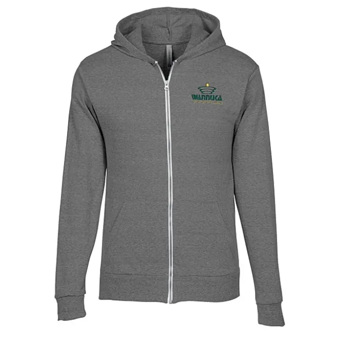 Lightweight Tri-Blend Full-Zip Hoodie - Embroidered