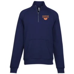 Light Weight 1/4-Zip Heathered Fleece Pullover - Men's