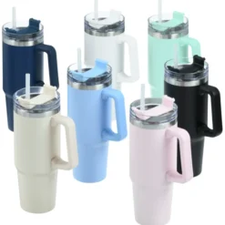 Lyon Vacuum Mug with Straw - 30 oz