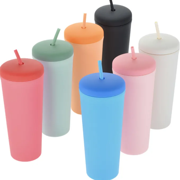 Macaron Tumbler with Straw - 26 oz.