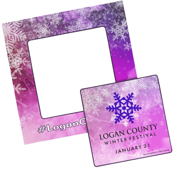 Magnetic Picture Frame with Car Magnet - Square