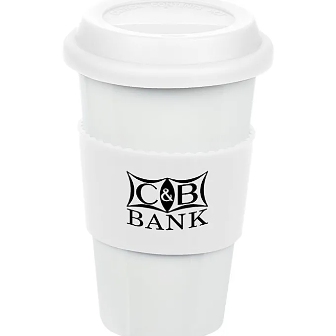 Manhattan Ceramic Tumbler - 14 oz. - Grip Print