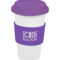 Manhattan Ceramic Tumbler - 14 oz. - Grip Print