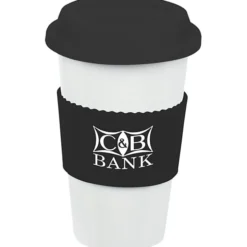 Manhattan Ceramic Tumbler - 14 oz. - Grip Print