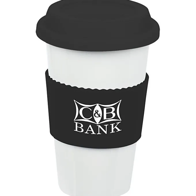 Manhattan Ceramic Tumbler - 14 oz. - Grip Print