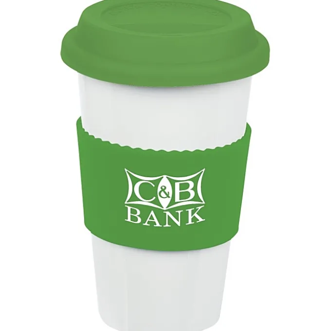 Manhattan Ceramic Tumbler - 14 oz. - Grip Print