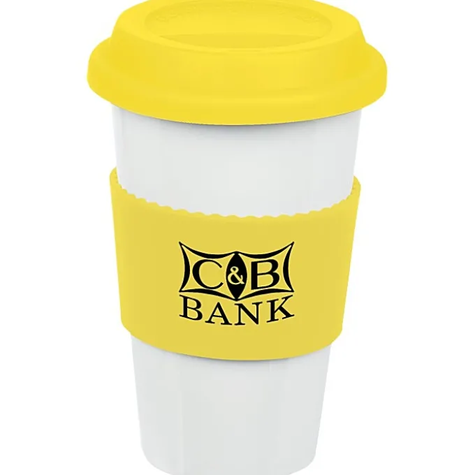 Manhattan Ceramic Tumbler - 14 oz. - Grip Print