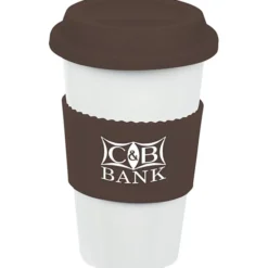 Manhattan Ceramic Tumbler - 14 oz. - Grip Print