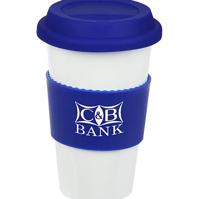 Manhattan Ceramic Tumbler - 14 oz. - Grip Print