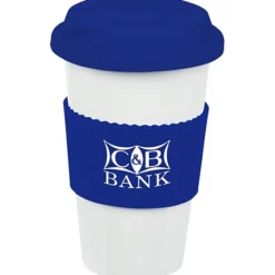 Manhattan Ceramic Tumbler - 14 oz. - Grip Print