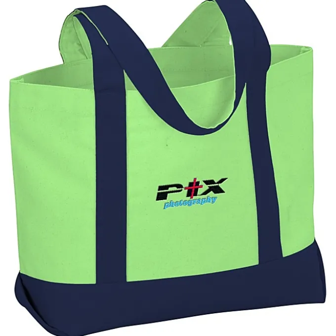 Marketplace Snap Closure Tote Bag - Embroidered