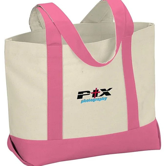 Marketplace Snap Closure Tote Bag - Embroidered