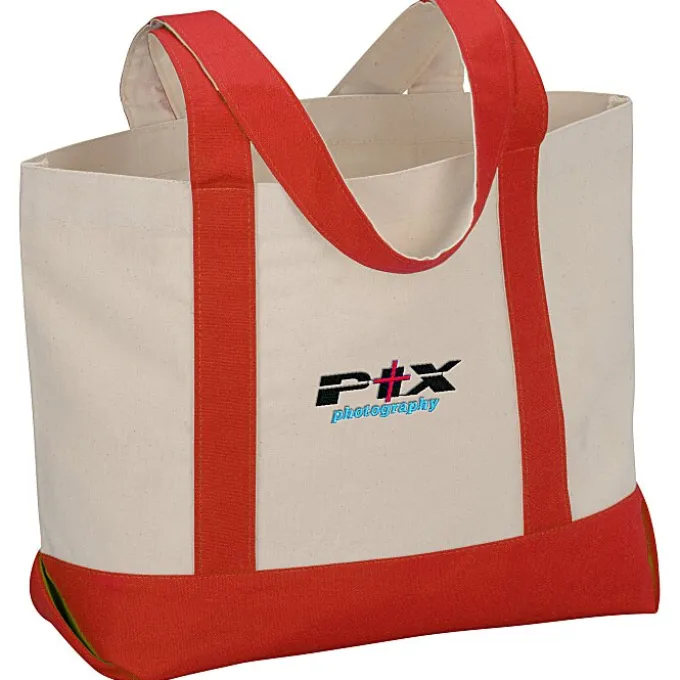 Marketplace Snap Closure Tote Bag - Embroidered