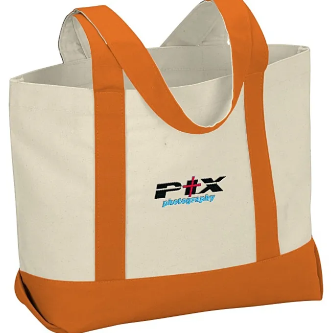 Marketplace Snap Closure Tote Bag - Embroidered