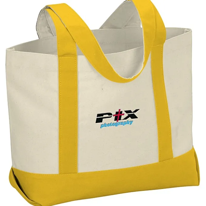 Marketplace Snap Closure Tote Bag - Embroidered