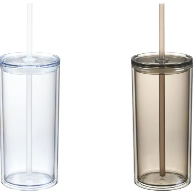 Marly Acrylic Tumbler with Straw - 16 oz