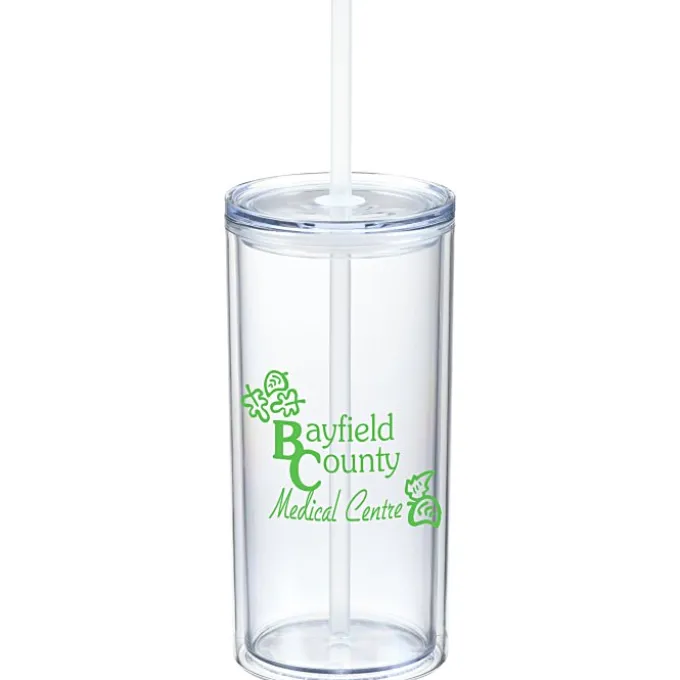 Marly Acrylic Tumbler with Straw - 16 oz