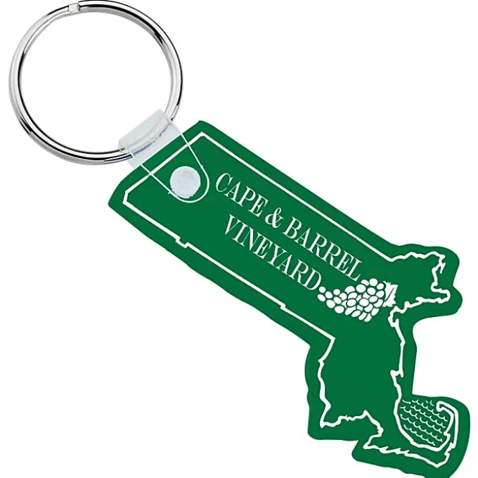 Massachusetts Soft Keychain - Translucent