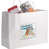 Matte Shopping Bag - 12 inches x 16 inches - White - Full Color