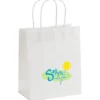 Matte Shopping Bag - 10-3/4 inches x 8 inches - White - Full Color