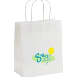 Matte Shopping Bag - 10-3/4 inches x 8 inches - White - Full Color