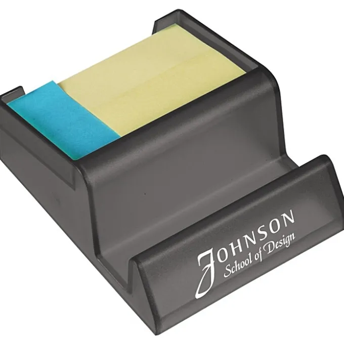 Media Stand with Adhesive Notes - Translucent