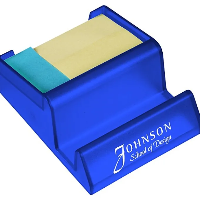 Media Stand with Adhesive Notes - Translucent