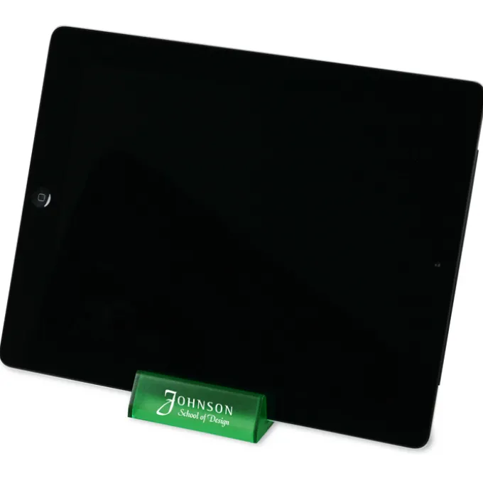 Media Stand with Adhesive Notes - Translucent