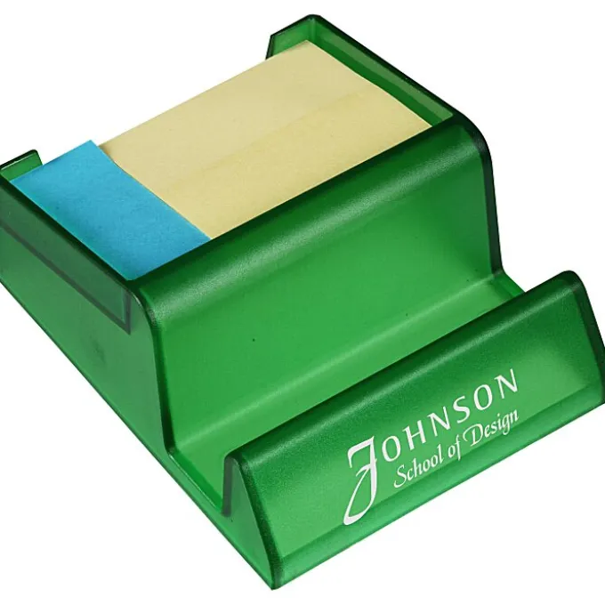 Media Stand with Adhesive Notes - Translucent