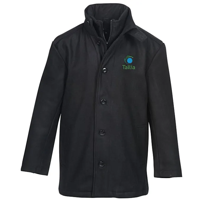 Melton Wool Blend Town Coat - Men's