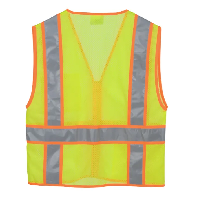 Mesh Zippered Two-Tone Vest