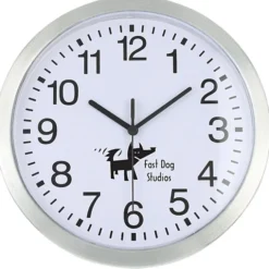 Metallic Edge Slim Wall Clock - 12 inches