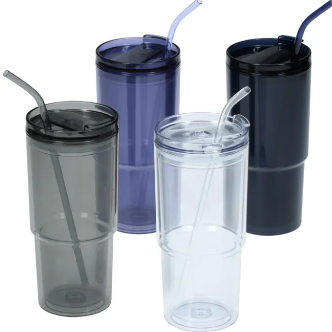 Mia Acrylic Tumbler with Straw - 24 oz
