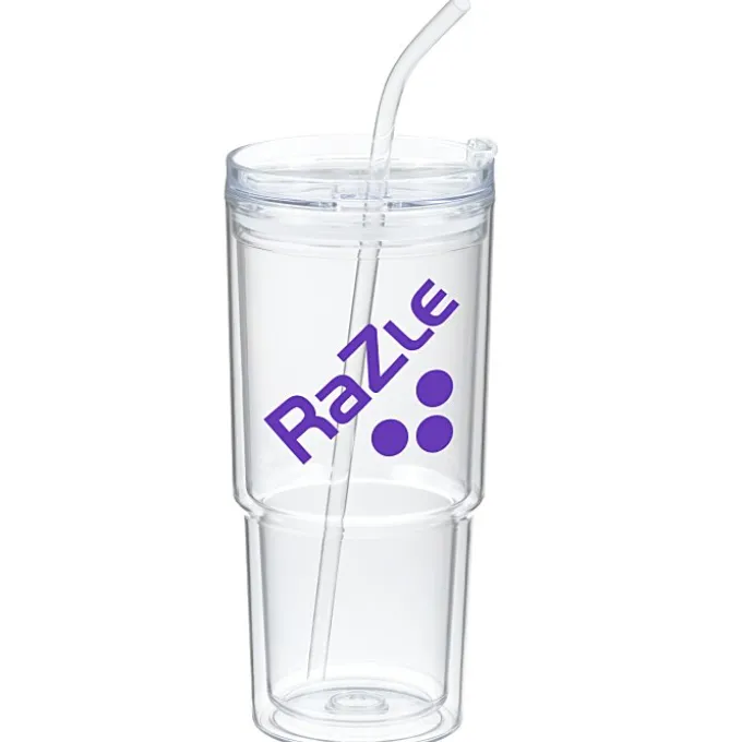 Mia Acrylic Tumbler with Straw - 24 oz