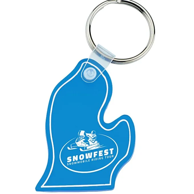 Michigan - Lower Soft Keychain - Translucent