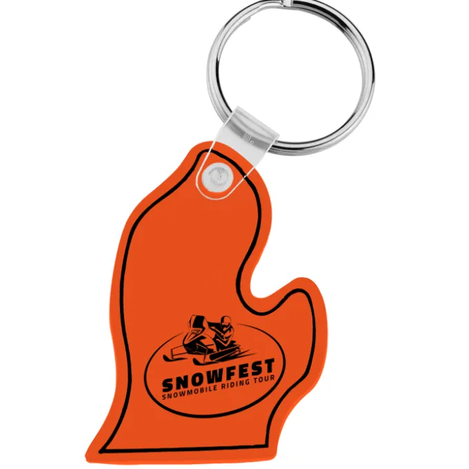 Michigan - Lower Soft Keychain - Translucent