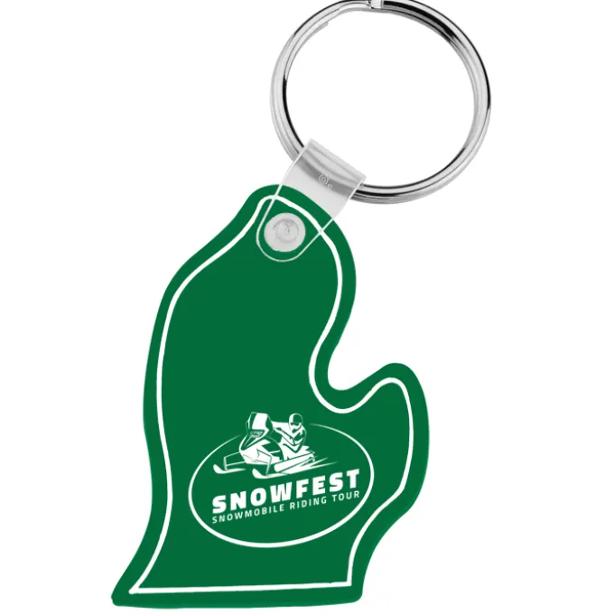 Michigan - Lower Soft Keychain - Translucent
