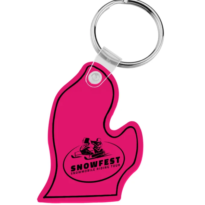 Michigan - Lower Soft Keychain - Translucent