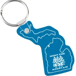 Michigan - Lower+Upper Soft Keychain - Translucent