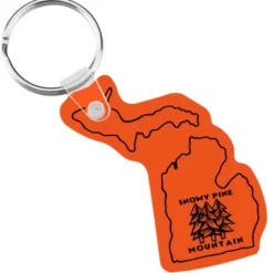 Michigan - Lower+Upper Soft Keychain - Translucent