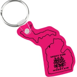 Michigan - Lower+Upper Soft Keychain - Translucent