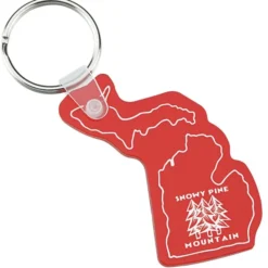 Michigan - Lower+Upper Soft Keychain - Translucent