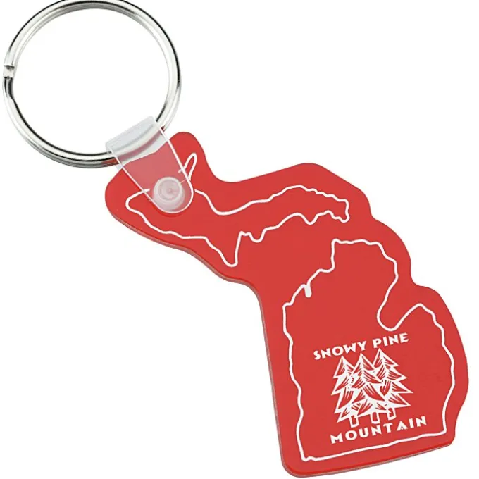 Michigan - Lower+Upper Soft Keychain - Translucent