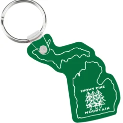 Michigan - Lower+Upper Soft Keychain - Translucent