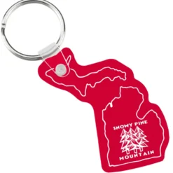 Michigan - Lower+Upper Soft Keychain - Translucent