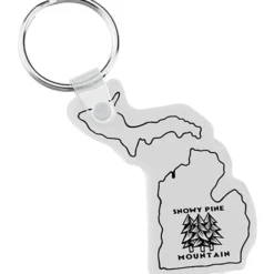 Michigan - Lower + Upper Soft Keychain - Opaque