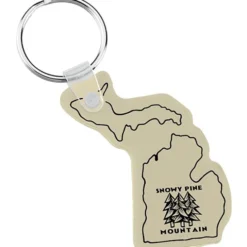 Michigan - Lower + Upper Soft Keychain - Opaque